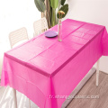 Couverture de table en plastique personnalisée de couleur unie